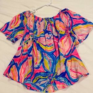 Lilly Pulitzer off the shoulder top xxs